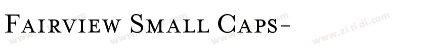 Fairview Small Caps字体转换